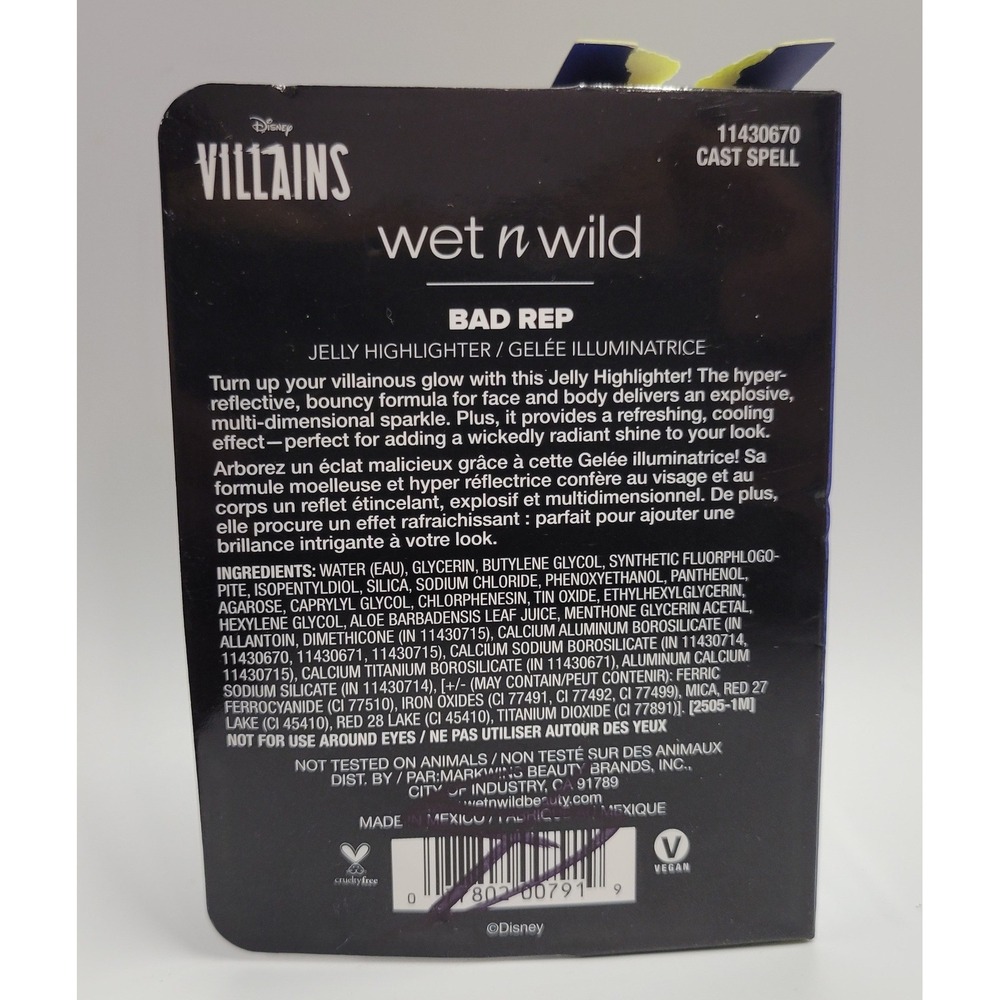 Wet n Wild Disney Villains Maleficent Bad Rep Jelly Highlighter Cast Spell New - Picture 3 of 3